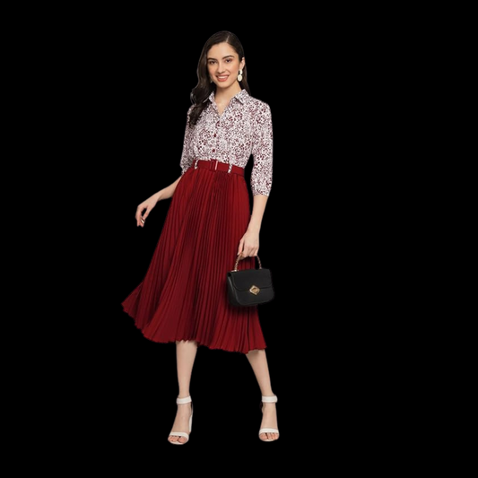 Chic Charm Collared A-line dress